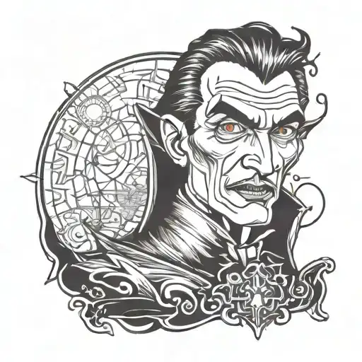 Dracula tattoo design idea