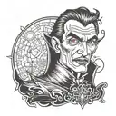 Dracula tattoo design idea