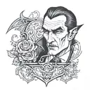 Dracula tattoo design idea