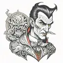 Dracula tattoo design idea