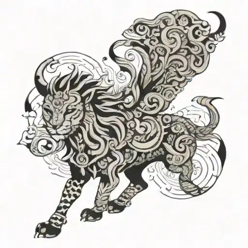 karna and his kavacha kundal tattoo design idea