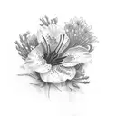 sentences with azalea flowers tattoo design idea