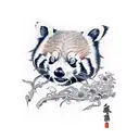 red panda tattoo design idea