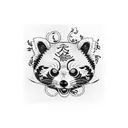 red panda tattoo design idea