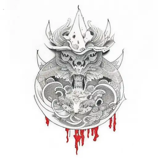 the blood of the covenant is thicker then the water of the womb tattoo design idea