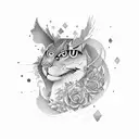 AMOR FATI LETTERS  tattoo design idea