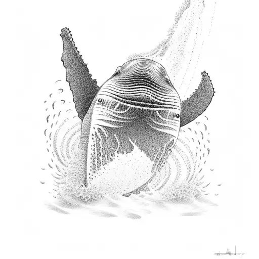 humpback whale tattoo design idea