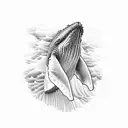 humpback whale watching tattoo design idea
