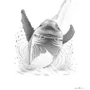 humpback whale tattoo design idea