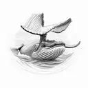 humpback whale tattoo design idea