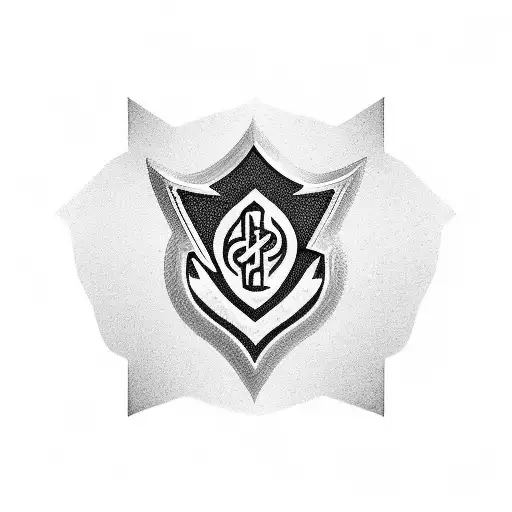 A combat medic's badge intertwined with a mountain silhouette tattoo design idea