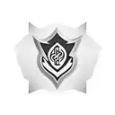 A combat medic's badge intertwined with a mountain silhouette tattoo design idea