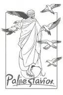 palestinian in arabic with  crows flying off the word tattoo design idea