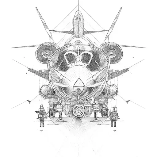  airport runway tattoo design idea