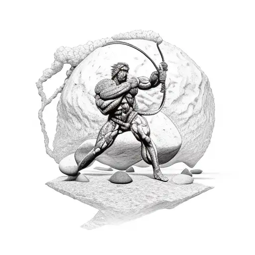 atlas carrying the stone tattoo design idea