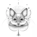 soleil avec papillon tattoo design idea