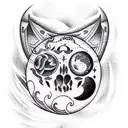 Moon tattoo design idea