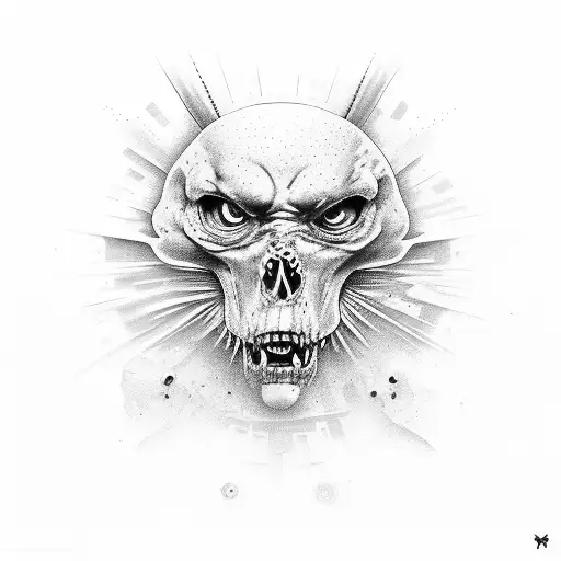 espacio,mar,armas tattoo design idea