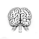 A brain aneurysm with Roman numerals 2015 and 2023 tattoo design idea