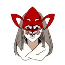 Bloodmoon mask tattoo design idea