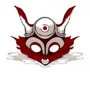 Bloodmoon mask tattoo design idea