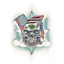 coffin  tattoo design idea