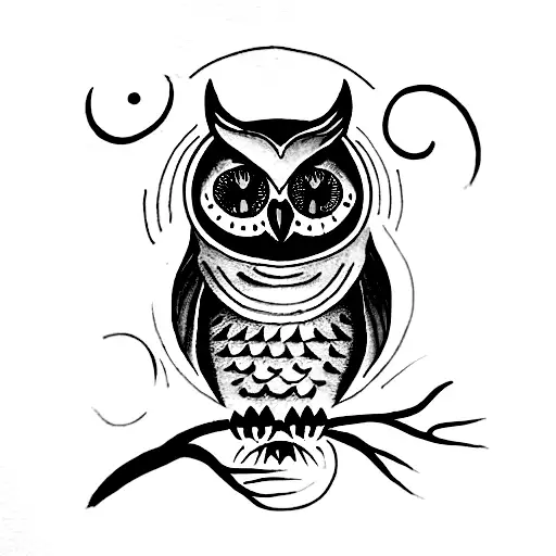 an owl, "Sapere Aude," and the Arabic saying "قف على ناصية الحلم وقاتل." tattoo design idea