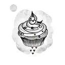 cupcake tattoo design idea