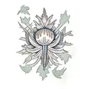 scottish thistle tattoo design idea