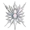 scottish thistle tattoo design idea