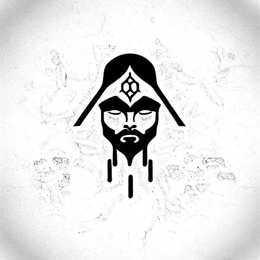 arabic warrior tattoo design idea