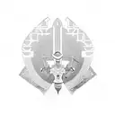 arabic warrior tattoo design idea