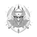 arabic warrior tattoo design idea