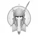 arabic warrior tattoo design idea