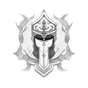 arabic warrior tattoo design idea