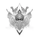 arabic warrior tattoo design idea