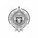 arabic warrior tattoo design idea