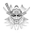 arabic warrior tattoo design idea