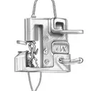 zipper lock horizontally over leg  tattoo design idea