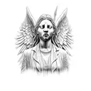 weeping angel tattoo design idea