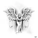 weeping angel tattoo design idea