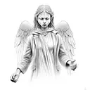 weeping angel tattoo design idea