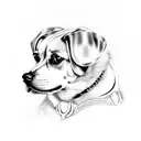 steampunk dog print tattoo design idea