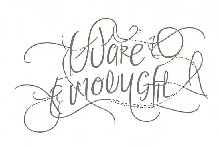 you are enough tattoo design idea
