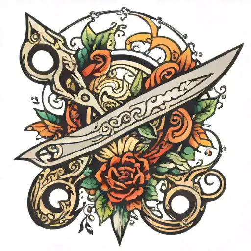 shears tattoo design idea