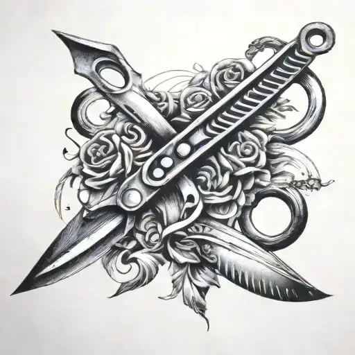 shears tattoo design idea