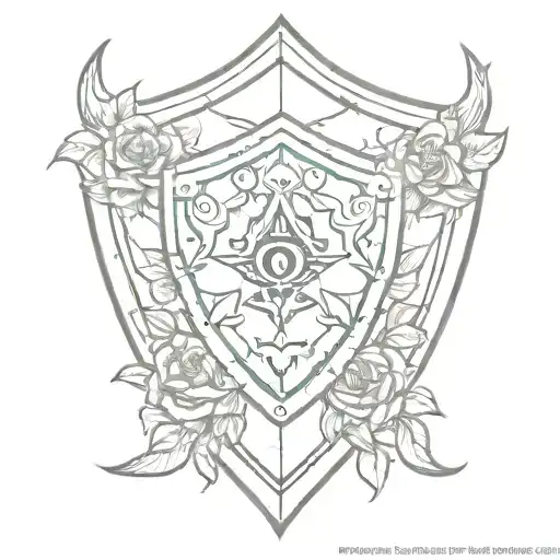 Shield With Roses Symbol 80+ Zelda Shield Tattoo Ideas in 2026 - BlackInk AI