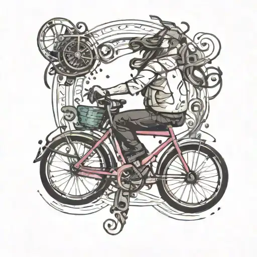 biking music bisexual tattoo design idea