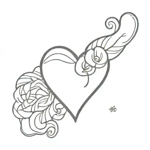 heart candy tattoo design idea