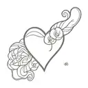 heart candy tattoo design idea